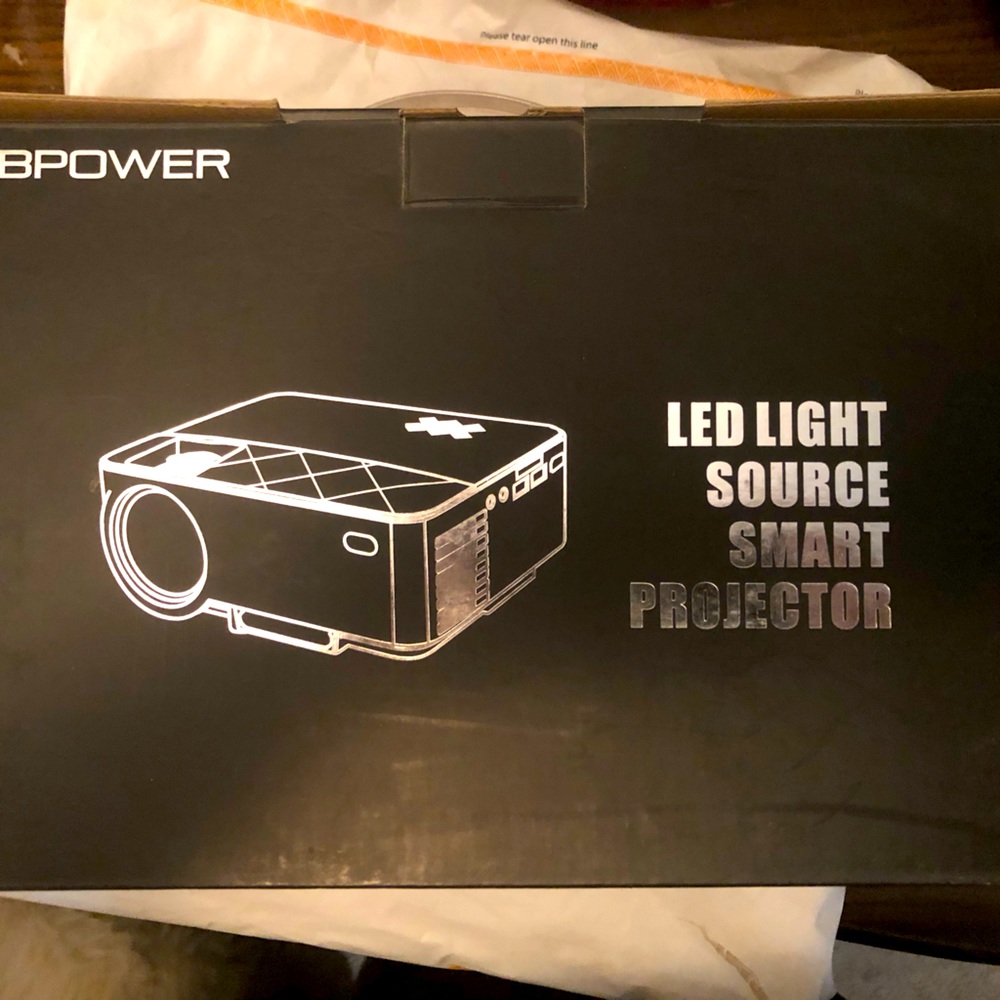 DBPower Led Projector unit and screen.
